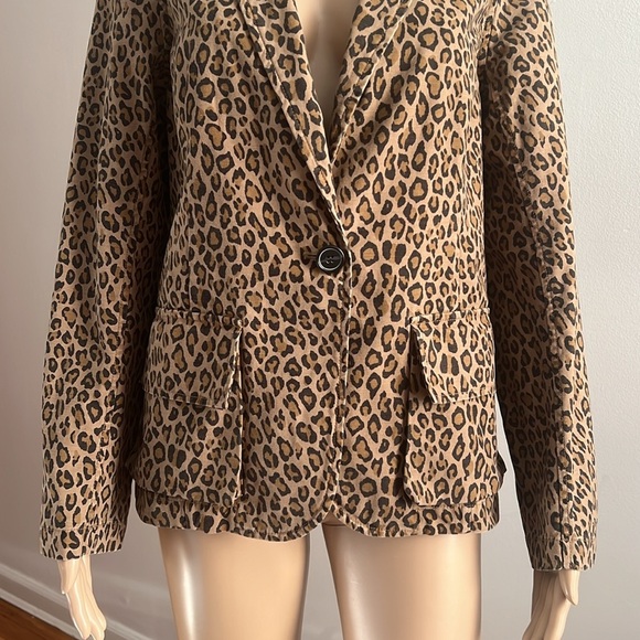 Nili Lotan Addison Blazer Zebra Print Brown Size 10 - Picture 9 of 16